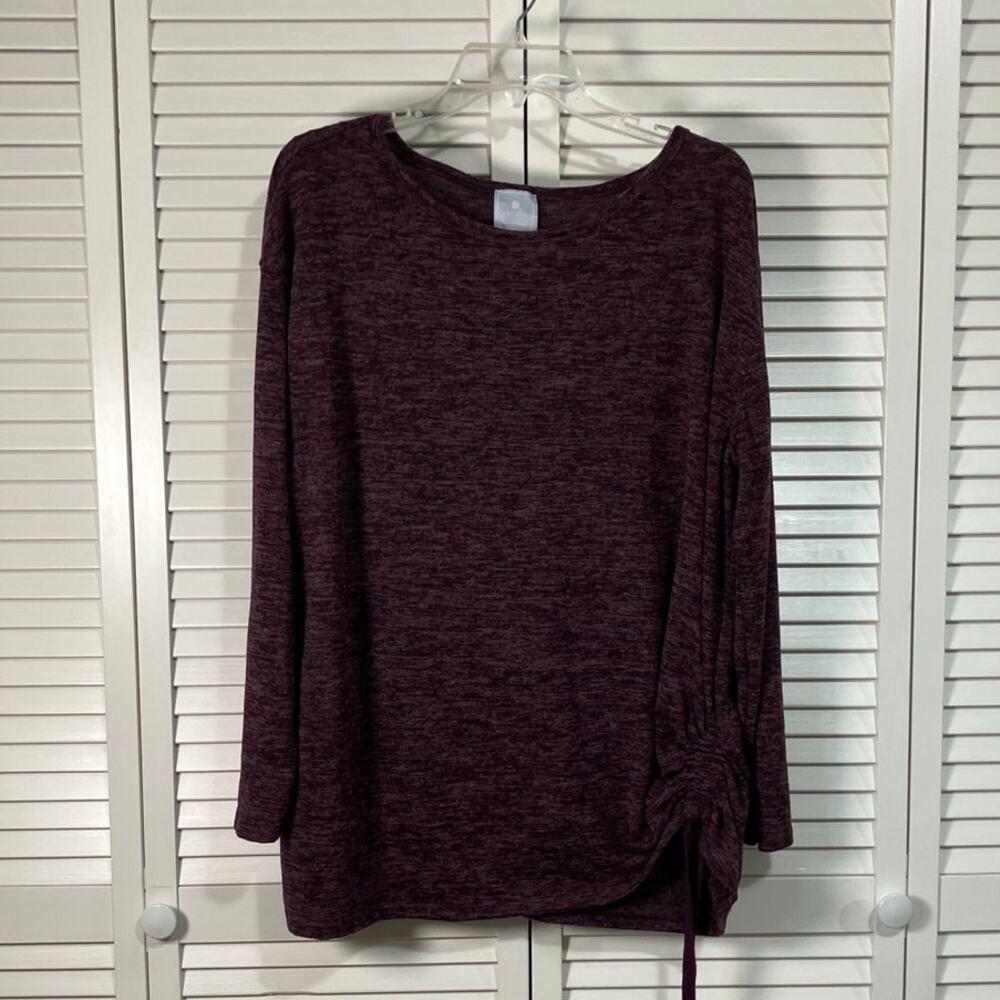 Sunday Purple Round Neck Long Sleeve Tunic Shirt XL